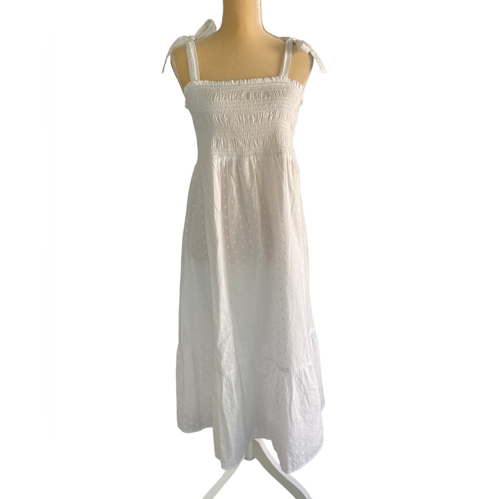 SONOMA Women’s Maternity White Cotton Midi Sundress  Size:  L